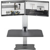 Electric Dual Monitor Height Adjustable Standing Desk Workstation - Brant Business Interiors