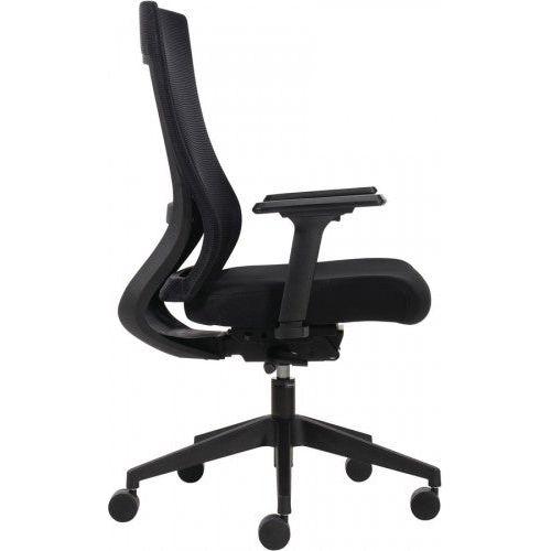 Zim Synchro-Tilter Chair High Back Mesh Mesh Back , Black - Brant Business Interiors