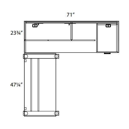 L-Shape Height Adjustable Desk Set - Brant Business Interiors