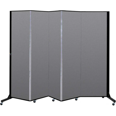 Screenflex 5 Panel Mobile Light-Duty Portable Room Divider, 6'5