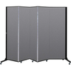 Screenflex 5 Panel Mobile Light-Duty Portable Room Divider, 6'5"H x 9'5"W, Fabric Color: Stone - Brant Business Interiors