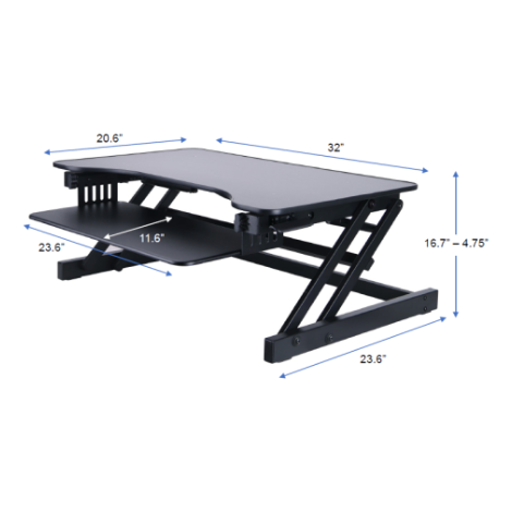 Sit Stand Adjustable Desk Riser 32