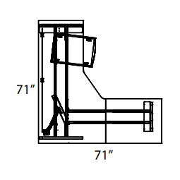 Height Adjustable L-Shape 71