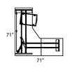 Height Adjustable L-Shape 71"x71" - Brant Business Interiors