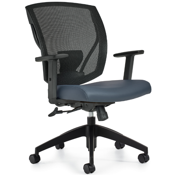 IBEX Upholstered Seat & Mesh Back Tilter Chair - Brant Business Interiors