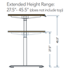 Height Adjustable Table 5 Sizes - Brant Business Interiors