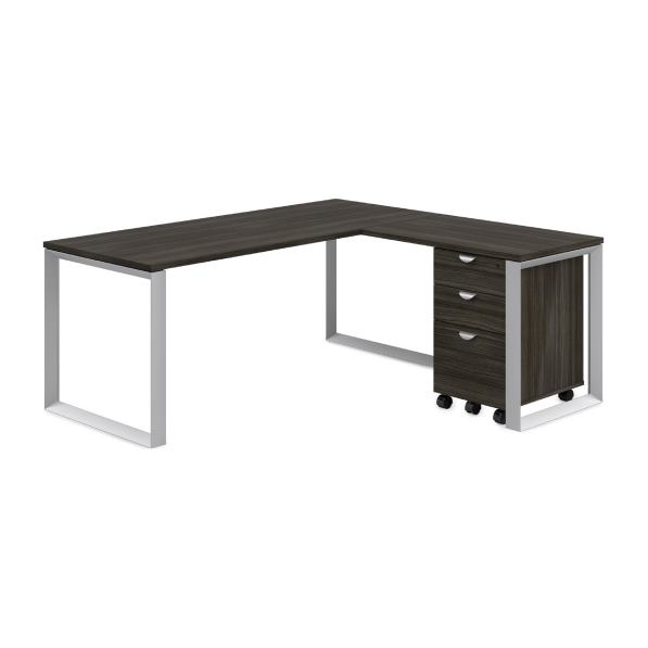 L-Shape Loop Leg Desk - Brant Business Interiors