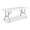 HDL 5' Resin Folding Table - Granite Rectangle, Dove White Pebble Top - Powder Coated Base - 60" Table Top Length x 30" Table Top Width - 29" Height - Brant Business Interiors