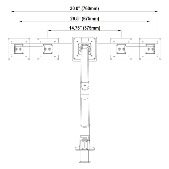 OCI Platinum Monitor Arms - Brant Business Interiors